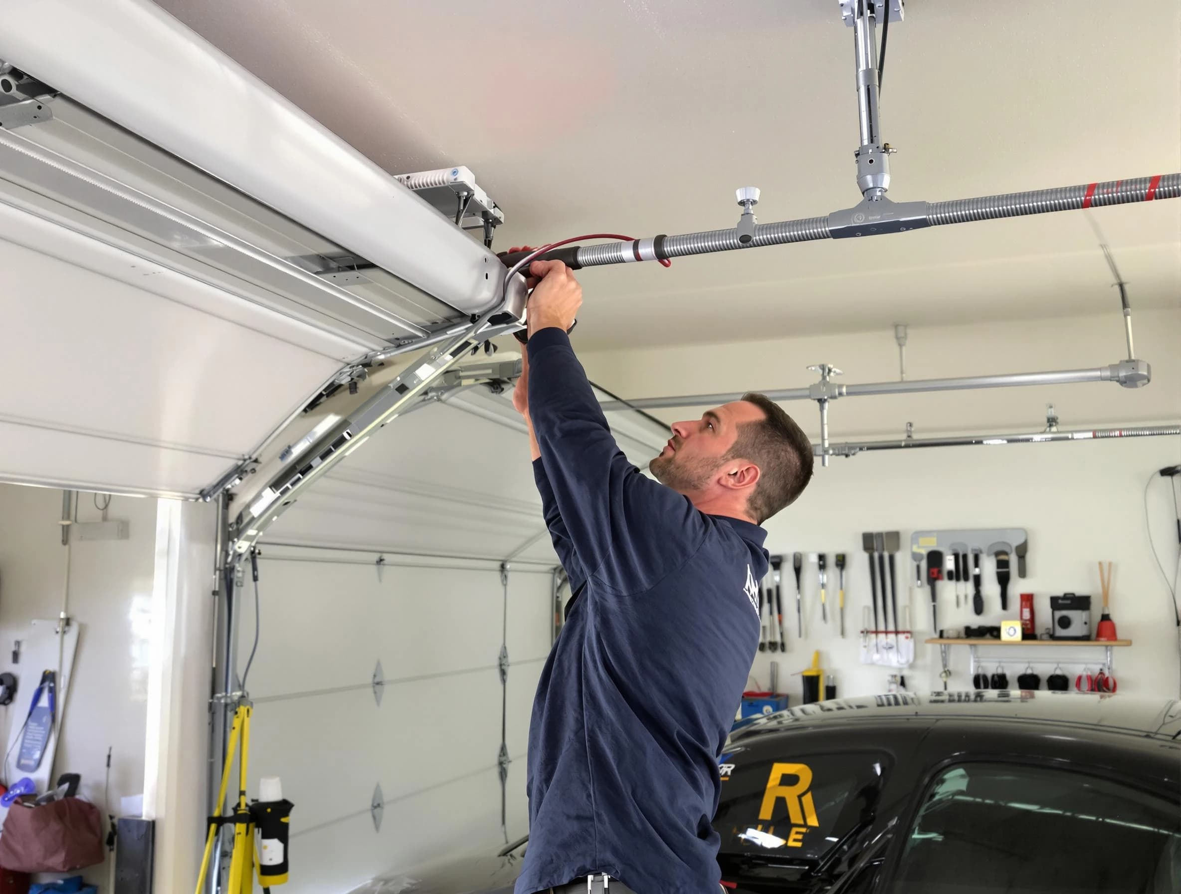 Upper St. Clair Garage Door Repair technician performing garage door cable repair in Upper St. Clair