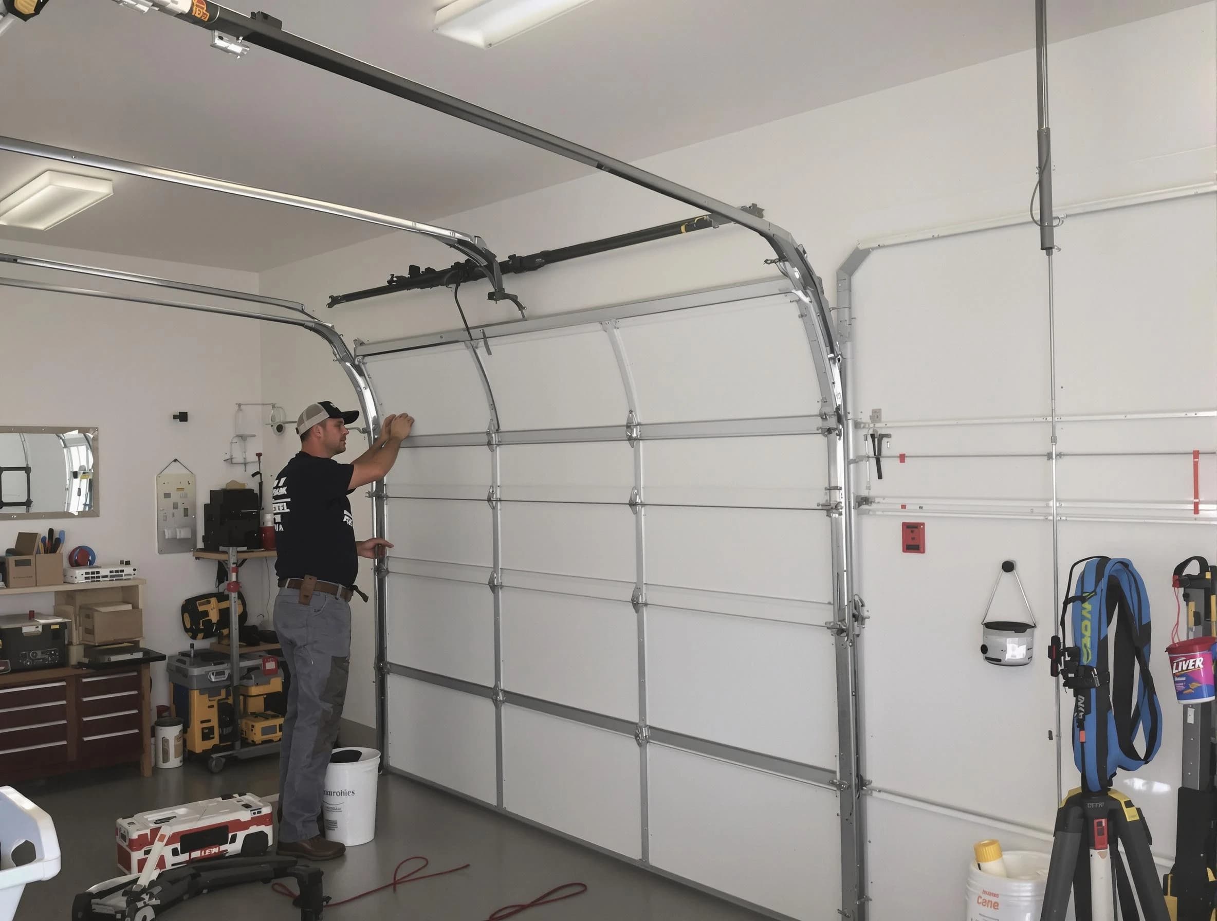 Upper St. Clair Garage Door Repair team installing new garage door in Upper St. Clair