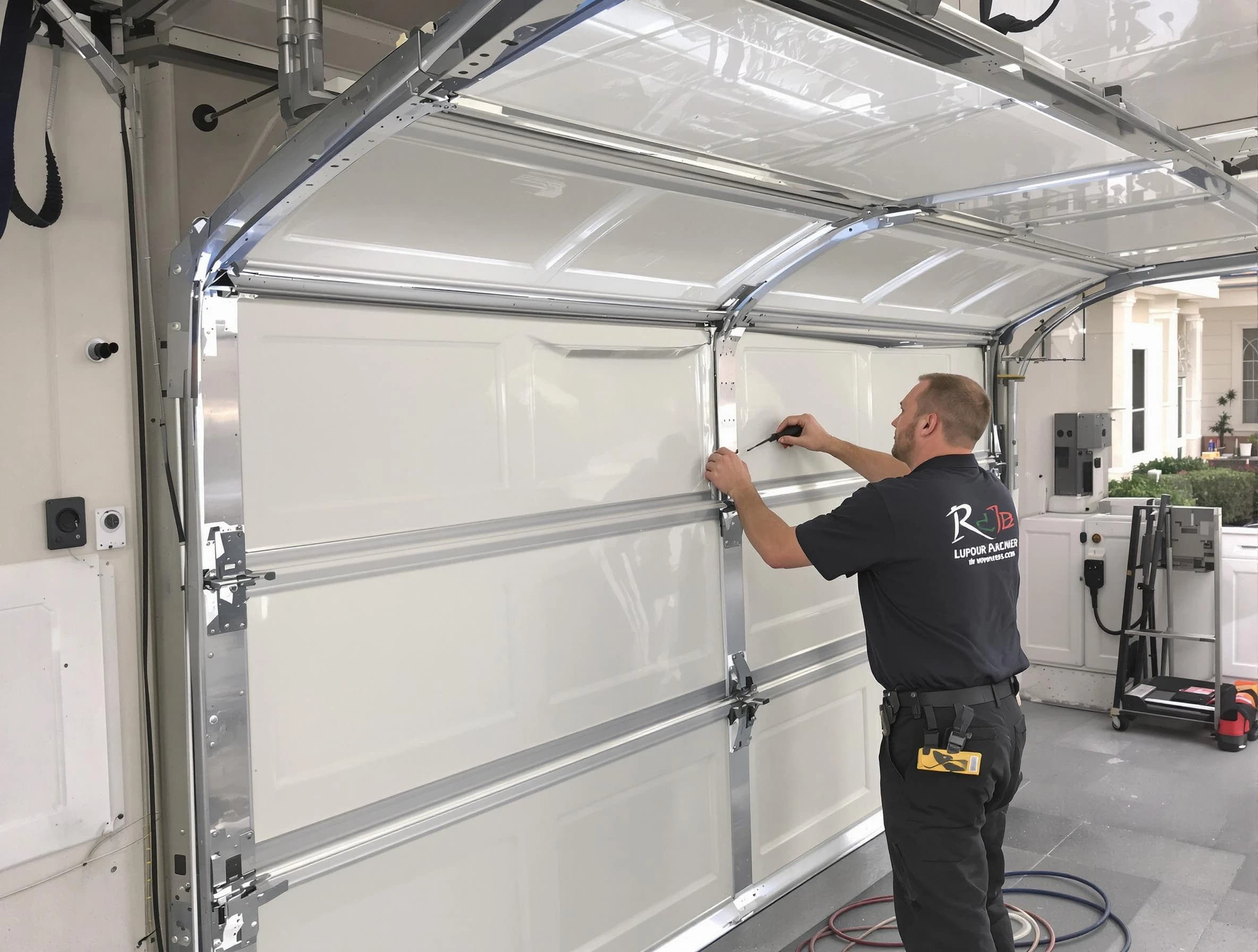 Upper St. Clair Garage Door Repair professional performing panel repair in Upper St. Clair