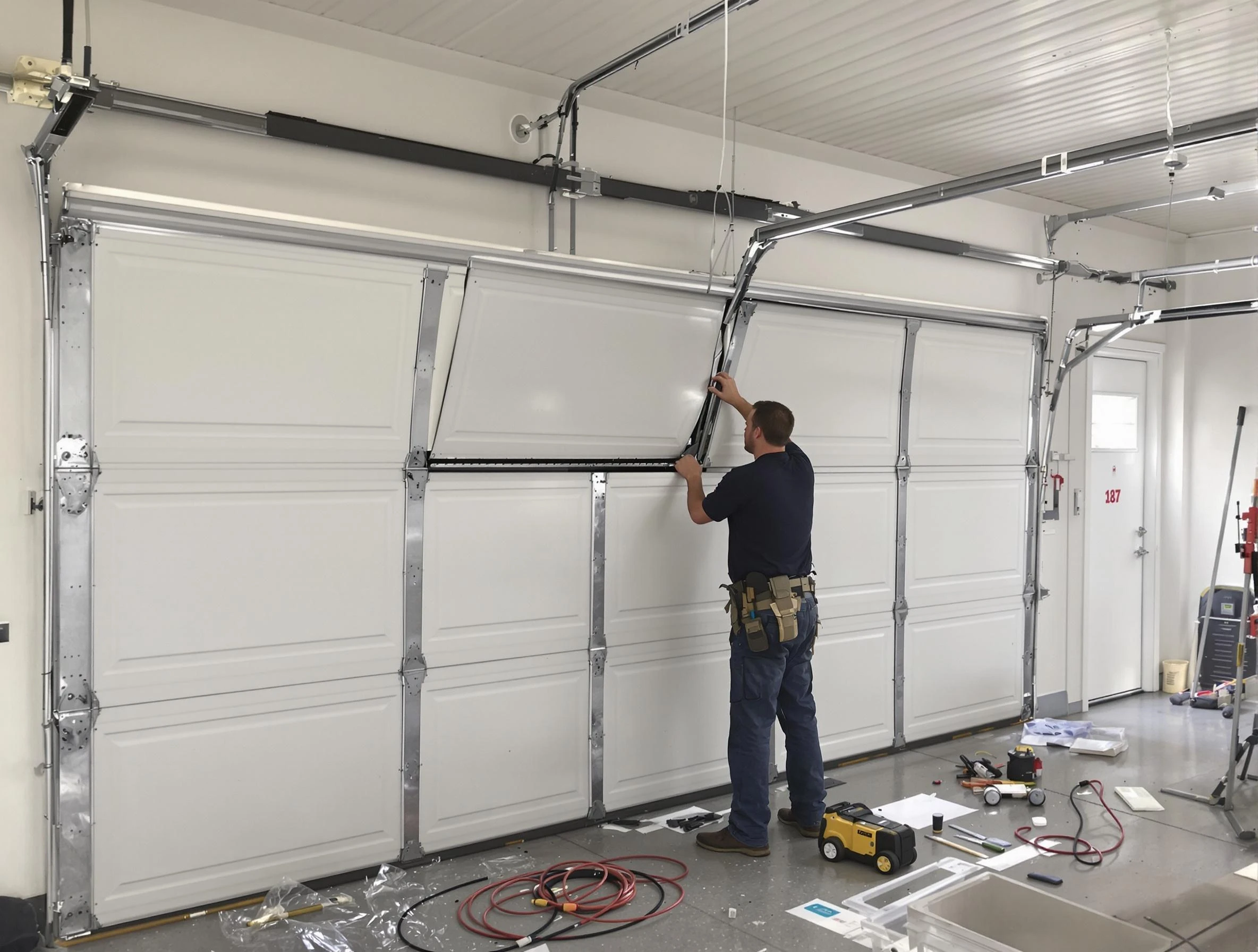 Garage Door Section Replacement in Upper St. Clair