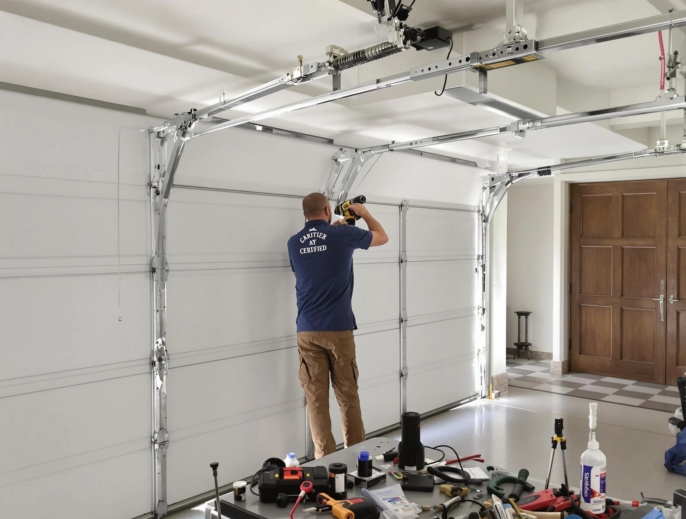 Upper St. Clair Garage Door Repair certified technician performing precision garage door repair in Upper St. Clair